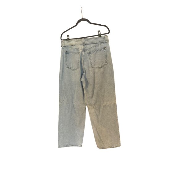 Abercrombie The Loose High Rise Light Wash Denim Jeans Belted Sz 31 Womens - Picture 2 of 5